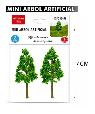 Mini Arbol Pino Para Maquetas 2 Piezas | Motarro