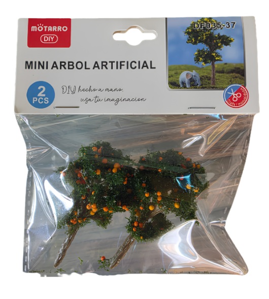 Mini Arbol Frutal Para Maquetas 2 Piezas
